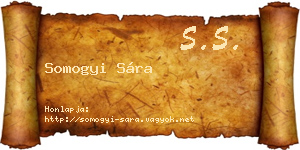Somogyi Sára névjegykártya